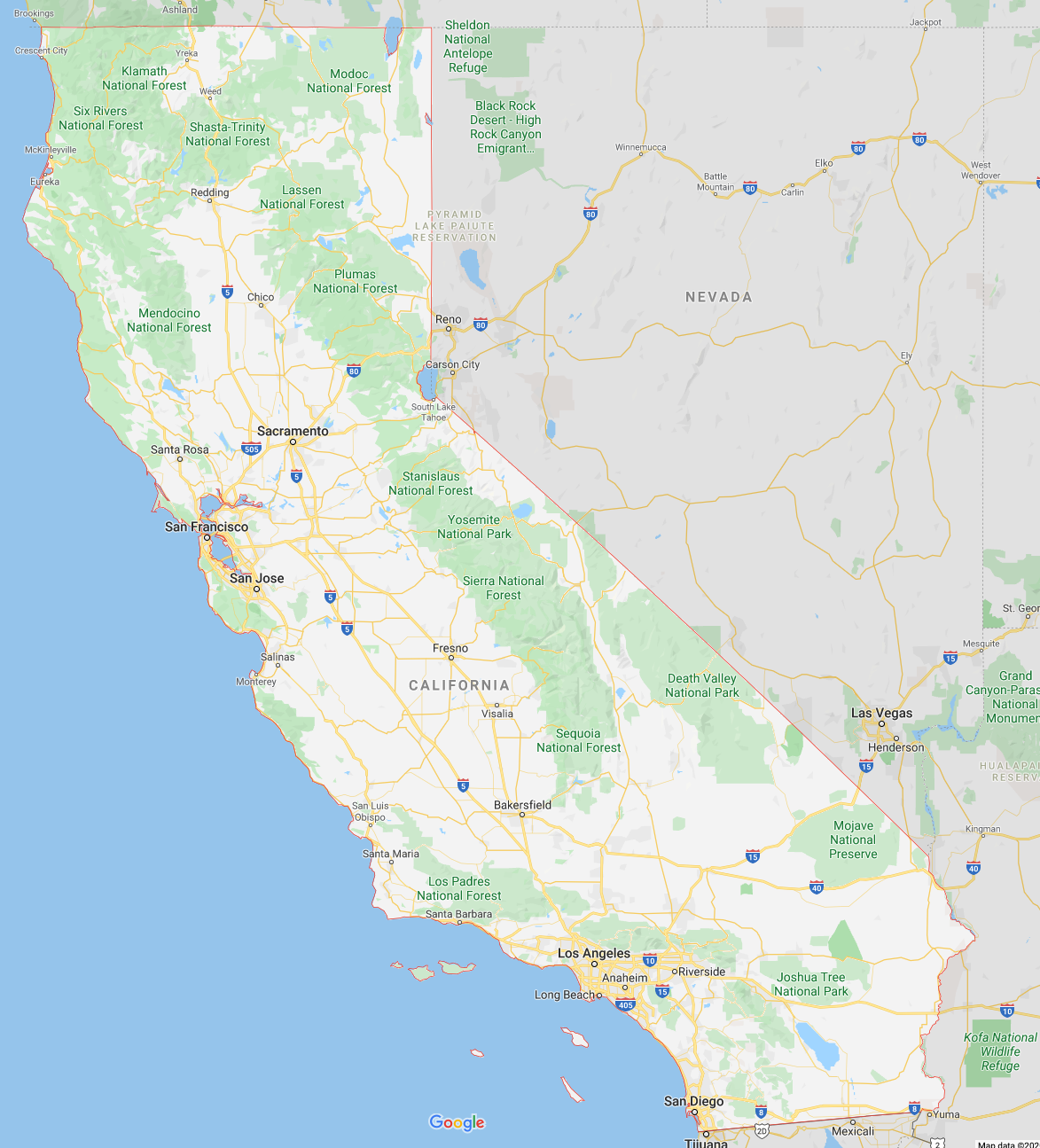 California Gmaps 